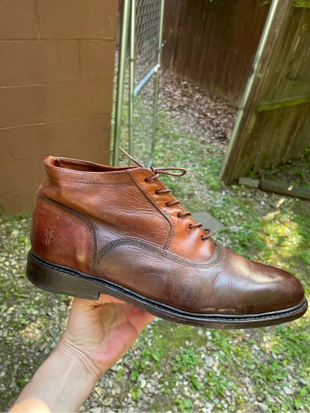 Frye Brown Leather Vintage Chukka Ankle Boots Size 9.5 D